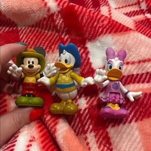 B58 Disney Mickey, Donald, and Daisy Colorful Figurine Trio